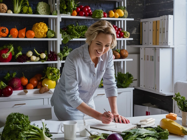 Diététicienne en consultation nutritionnelle